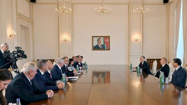    İlham Əliyev Slovakiya nümayəndə heyətini qəbul etdi   