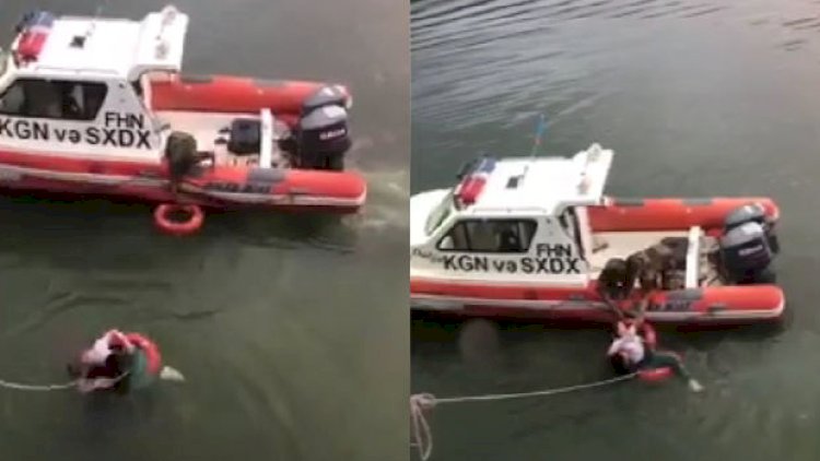    Bulvarda batma təhlükəsi olan qadın xilas edildi - Video   
