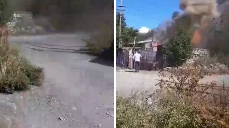    Xankəndidən SON GÖRÜNTÜLƏR – Separatçılar evlərinə od vurub qaçır   