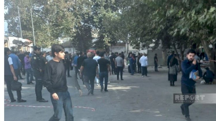    Gəncədə ticarət mərkəzinin bir hissəsi çökdü   