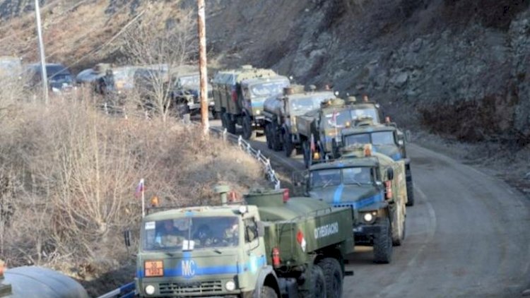    Sülhməramlılar Ağdam yolu ilə Xankəndiyə 50 ton yük apardı   
