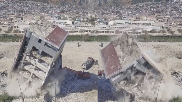    Zəlzələnin fəsadları: Xəsarətli binalar necə sökülür - Video   