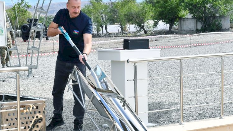    Prezident Zəngilanda kəndin təməlini qoydu   