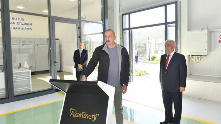    İlham Əliyev “Cahangirbəyli” Su Elektrik Stansiyasının açılışında iştirak etdi   
