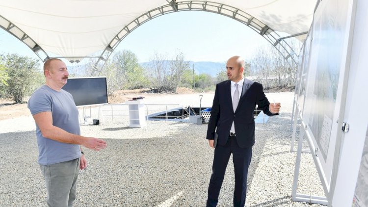    İlham Əliyev Zəngilan kəndinin təməlini qoydu   