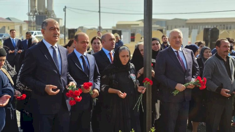    Suraxanıda Vətən müharibəsi şəhidi anıldı - FOTOLAR   