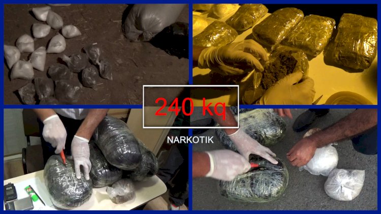    Baş İdarədən hesabat: 240 kq narkotik dövriyyədən çıxarılıb   