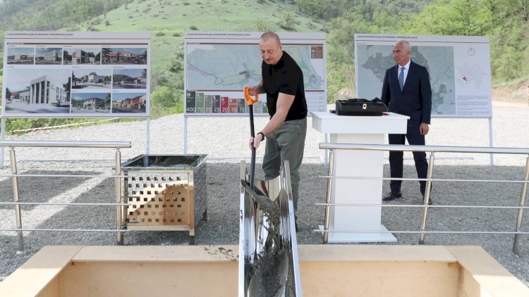    İlham Əliyev Füzulidə daha bir kəndin təməlini qoydu   