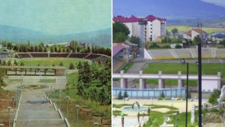    Xankəndi şəhər stadionunda bərpa işləri aparılır   