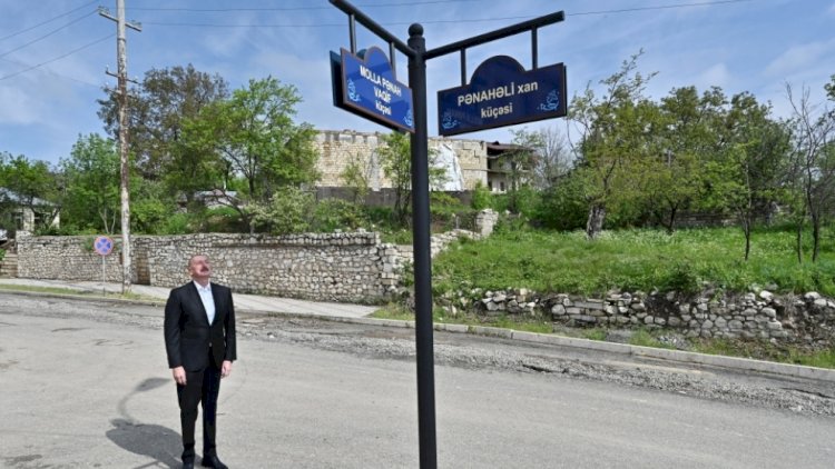    Prezident Şuşada Pənahəli xan küçəsindəki binalarda həyata keçiriləcək layihələr ilə tanış oldu   