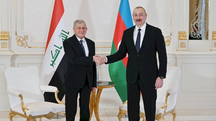    İlham Əliyev İraq Prezidentini qarşıladı   