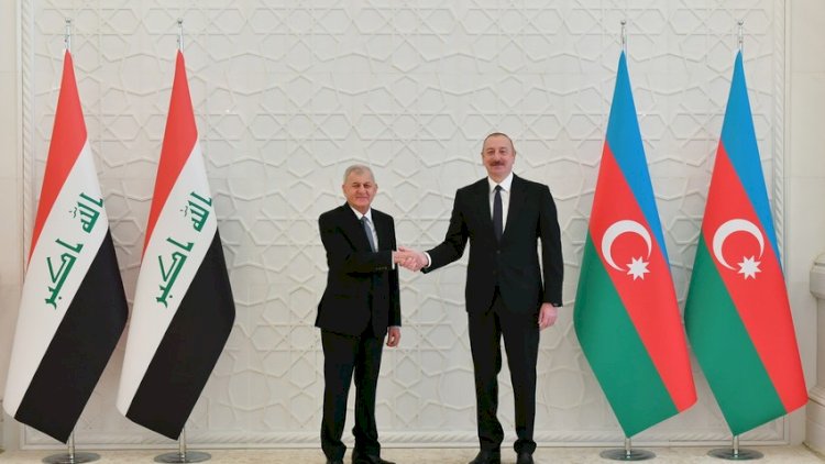    Azərbaycan və İraq prezidentləri mətbuata bəyanatlarla çıxış etdilər   