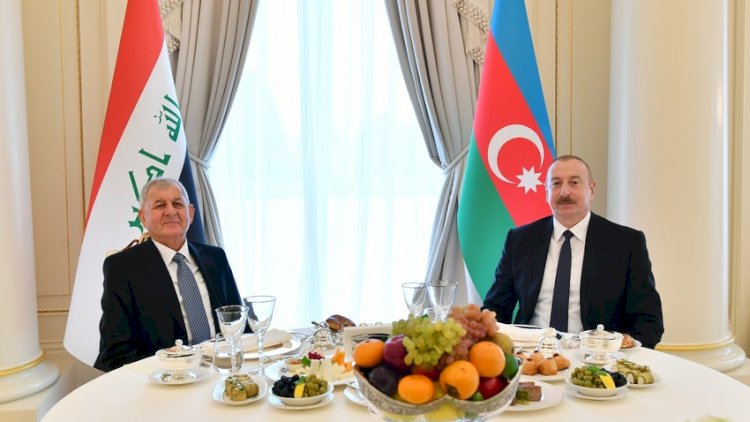    İraq Prezidentinin şərəfinə rəsmi nahar verildi    