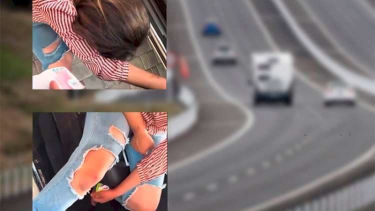    Bakıda bu qadın özünü maşınların altına ataraq “pul qazanır”   