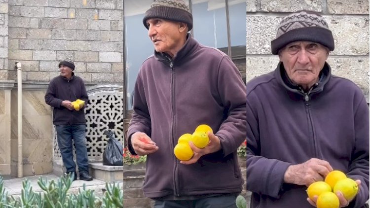    Blogerdən İçərişəhərdə limon satan yaşlı kişiyə jest   - Video
