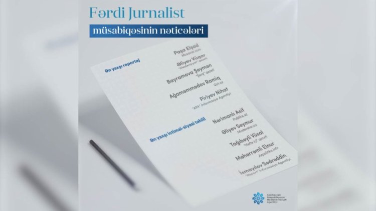    MEDİA qalib jurnalistlərin adlarını açıqladı - SİYAHI   