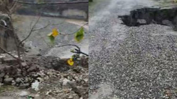    Xaçmazda yol çökdü, evlərə təhlükə yarandı   