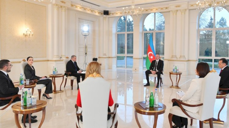    İlham Əliyev yerli televiziya kanallarına müsahibə verdi   