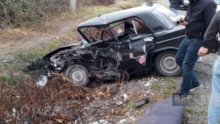    Oğuzda iki avtomobil toqquşdu: Xəsarət alanlar var - Fotolar   