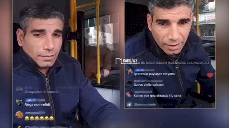    Sükan arxasında “TikTok”da canlı yayım açan avtobus sürücüsü işdən uzaqlaşdırıldı - Video   