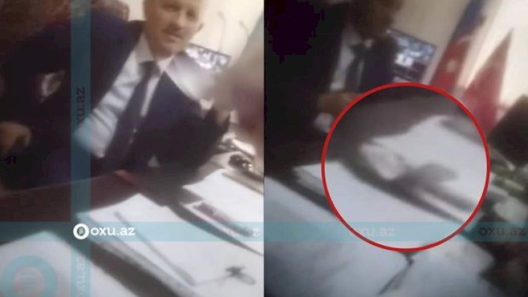    Azərbaycanda rüşvət alan məktəb direktorunun videosu yayıldı   
