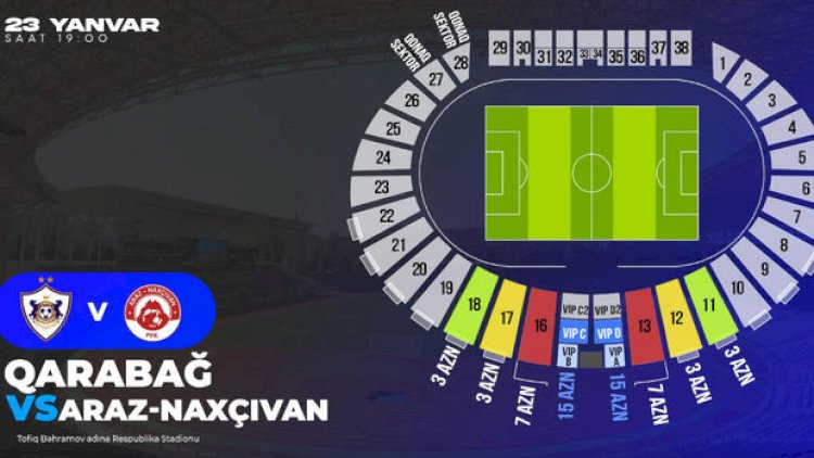   “Qarabağ” - “Araz-Naxçıvan” oyununun biletləri satışa çıxarılır   