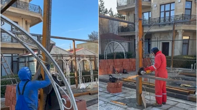    Badamdarda otelin ərazisindəki tikili söküldü   