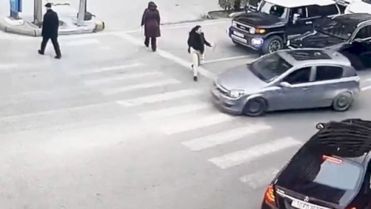    Bakıda maşınları əzərək qaçmaq istəyən sürücü həbs olundu   - ANBAAN VİDEO