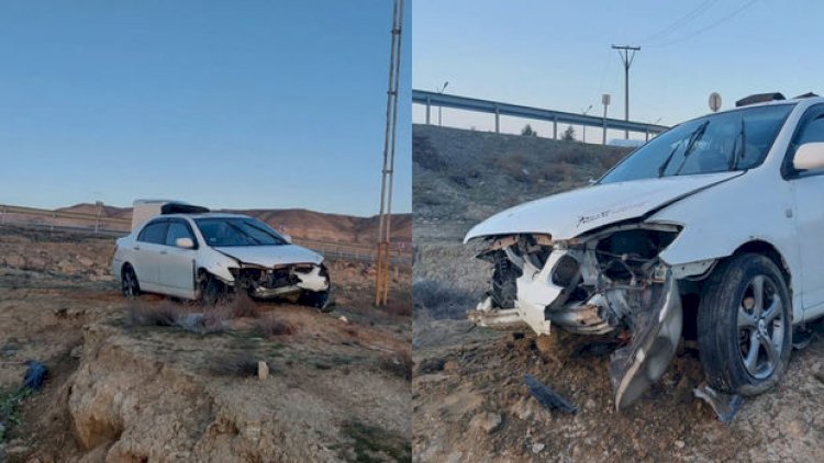    Hacıqabulda maşın dərəyə aşdı: Xəsarət alanlar var - Foto   