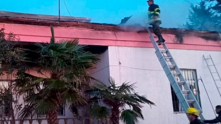    Füzulidəki Mərkəzi Kitabxanada yanğın oldu - Foto   