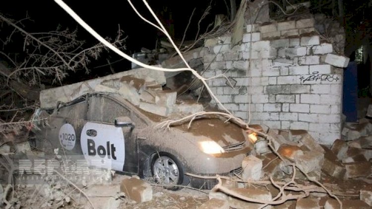    Bakıda güclü partlayış: 10-dan çox avtomobil...   - FOTOLAR