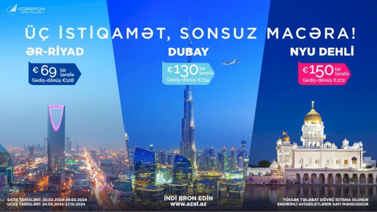    Bakıdan Dubaya təyyarə biletlərinin qiyməti ucuzlaşdı    
