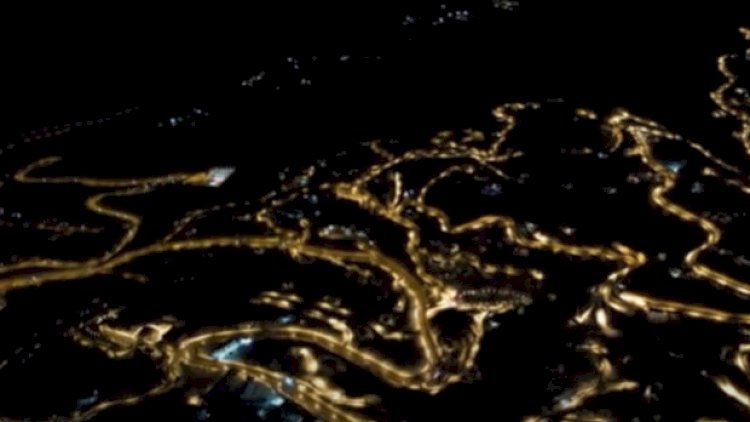    Laçının dronla çəkilmiş möhtəşəm gecə görüntüsü - Video   