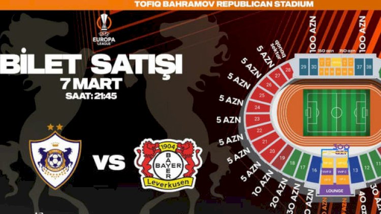    “Qarabağ” - “Bayer” matçının biletləri satışa çıxarılır️   