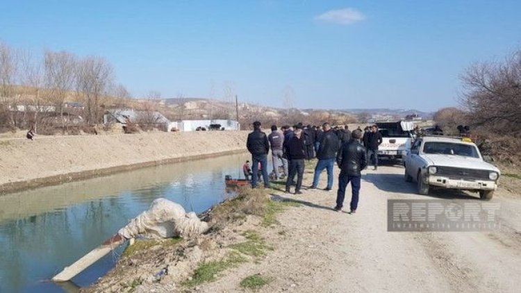    Göyçayda kanalda batan şəxsin meyiti tapıldı - Fotolar   