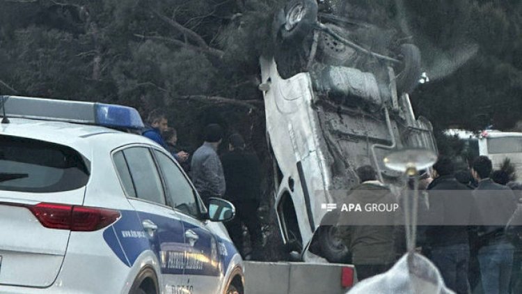    Bakı-Sumqayıt yolunda avtomobil aşdı   