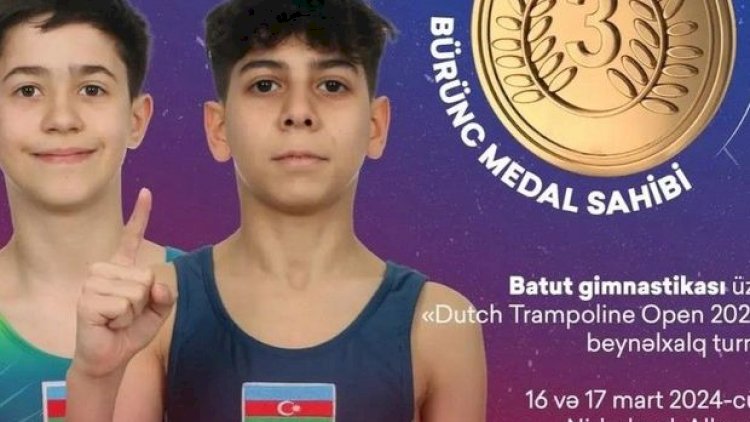    Ölkəmizin iki gimnastı Niderlandda qızıl medal qazandı - Fotolar   