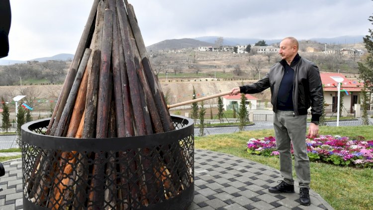    Prezident Xankəndidə Novruz tonqalı alovlandırdı    