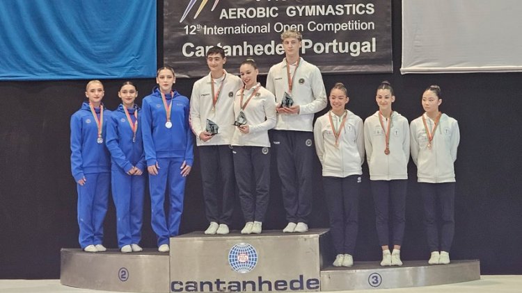    Gimnastlarımız Portuqaliyada gümüş medal qazandılar   