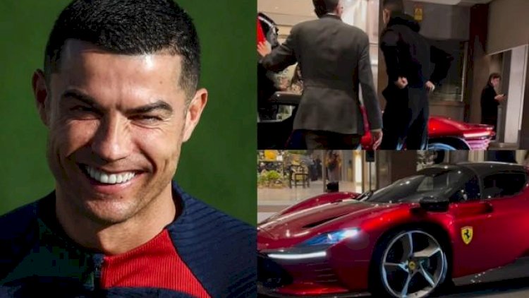    Ronaldo 2,2 milyon dollarlıq “Ferrari”si ilə - Video   