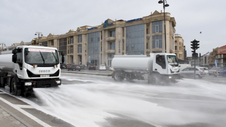    Bakının 543 küçəsi yuyuldu - Fotolar   
