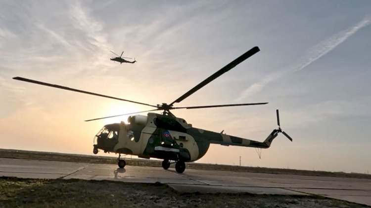    Hərbi helikopterlərimiz havaya qaldırıldı     - Video