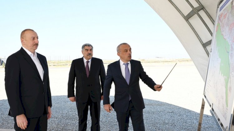    Prezident Şirvan suvarma kanalının təməlini qoydu   