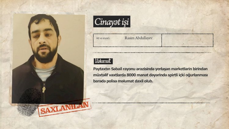    Paytaxtda 8 minlik içki oğurlayan şəxs tutuldu   