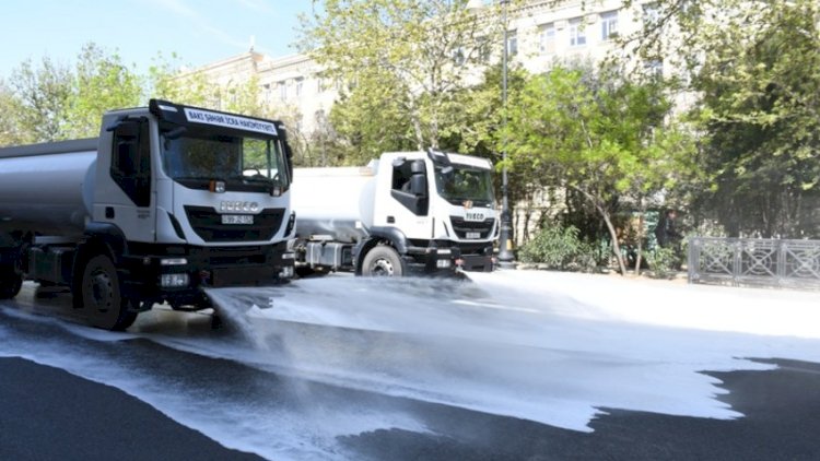    Bakıda 551 küçə yuyuldu - Fotolar   