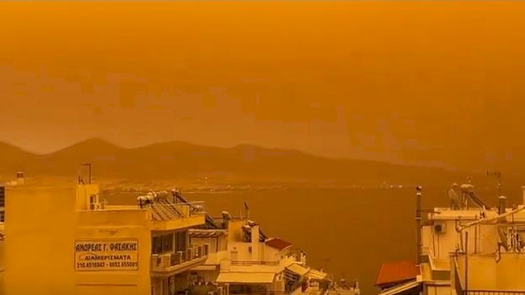    Yunanıstanı toz fırtınası bürüyüb   