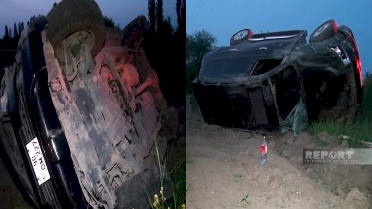    Yevlaxda avtomobil aşdı:   Ölən və xəsarət alan var