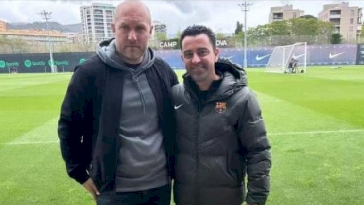    Samir Abasov Xavi ilə görüşdü - Foto   