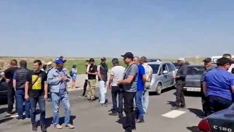    Ermənistanda etirazçılar İrana gedən magistral yolu bağladılar - Video   