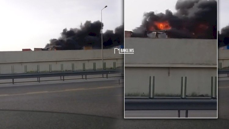    Bakıda iki TIR alışıb yandı - Partlayış səsləri eşidildi   + Video